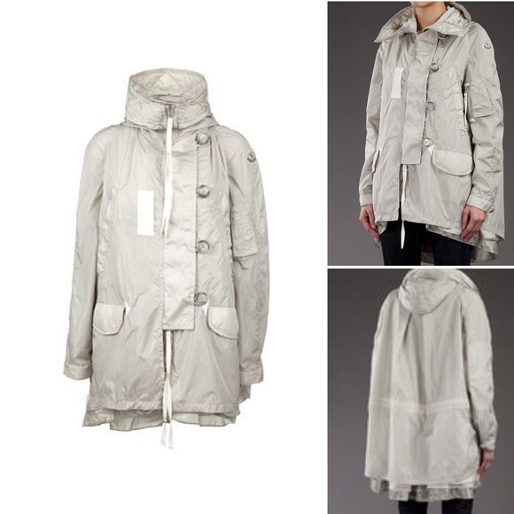 Moncler Jackets & Blazers - Moncler Women's Grey Sora Parka Long Jacket Parka Peplum